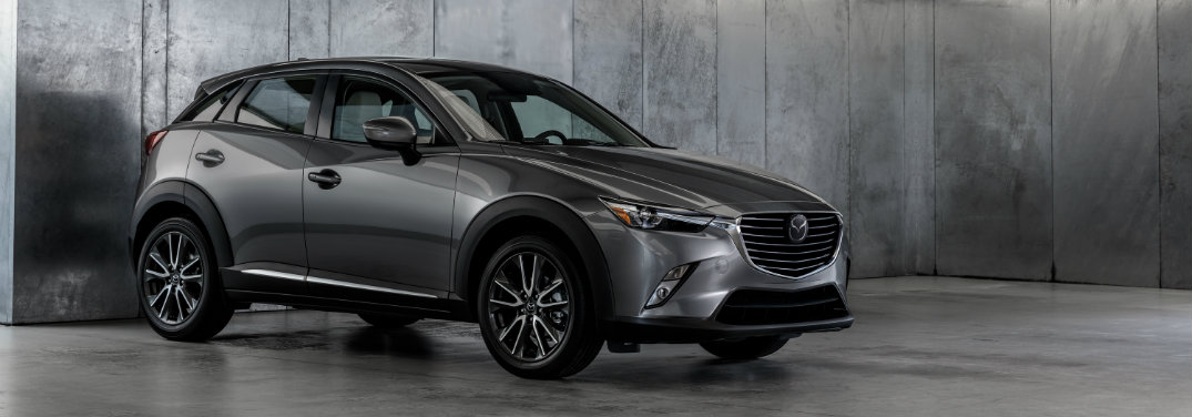 gray mazda cx3 in parking garage