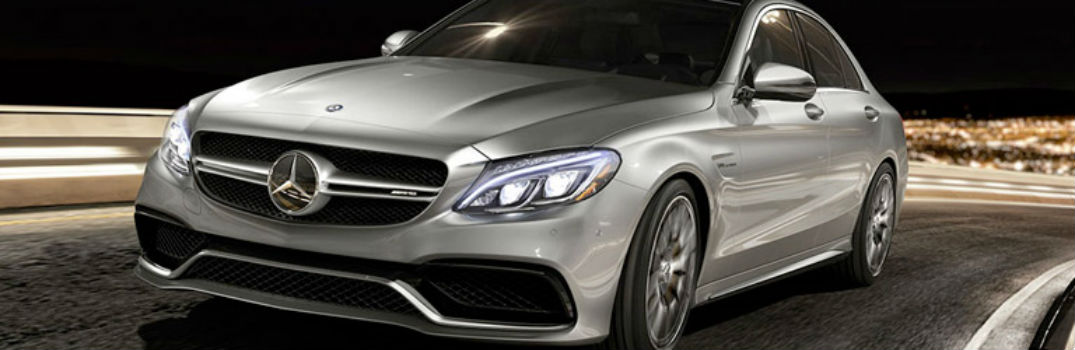 grey 2017 Mercedes-Benz C-Class on the road