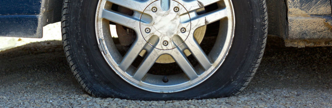 flat tire on a vehicle