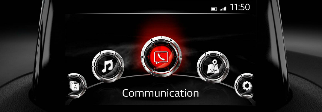 MAZDA CONNECT system shown in the 2018 Mazda3