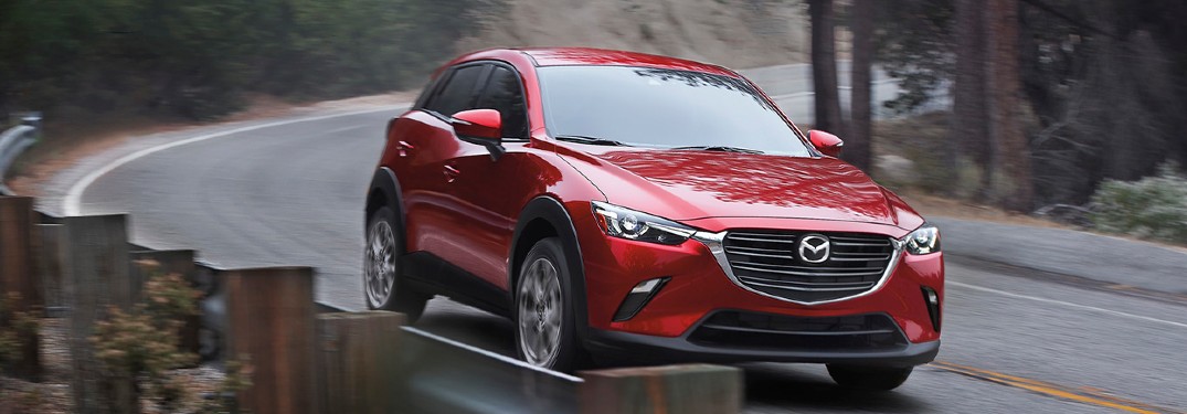 2021 Mazda CX-3 on winding road
