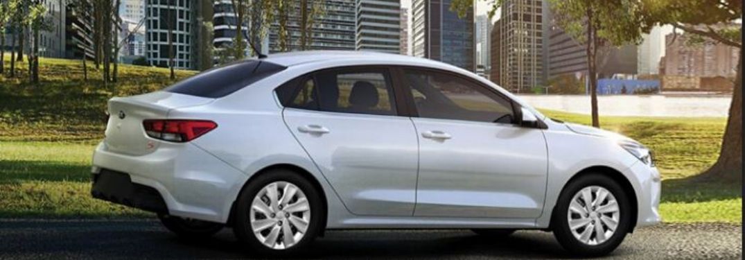 2020 Kia Rio side view parked outside