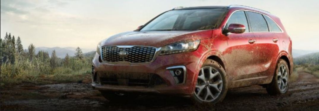 2020 Kia Sorento driving on the mud