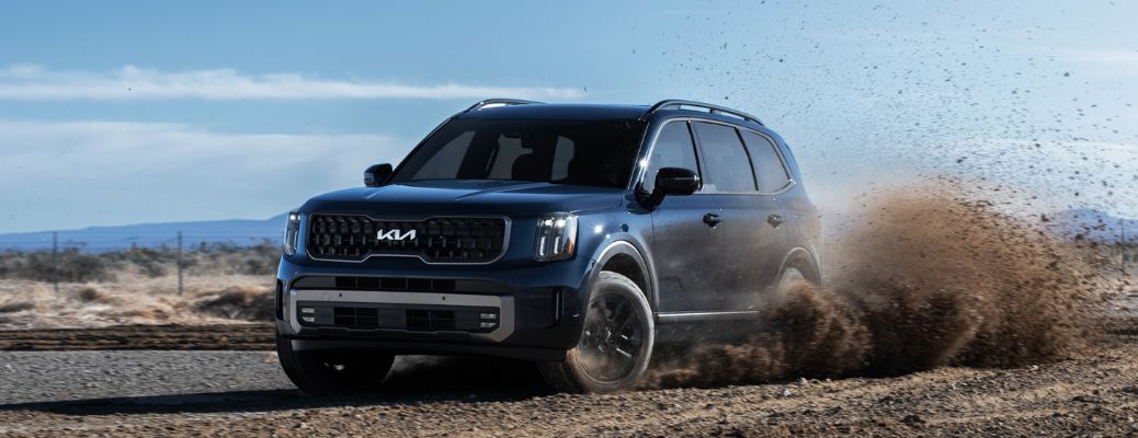 2023 Kia Telluride X-Pro Driving Off Road Through Dirt