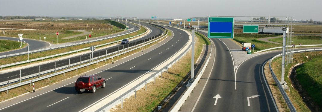 car on empty interstate
