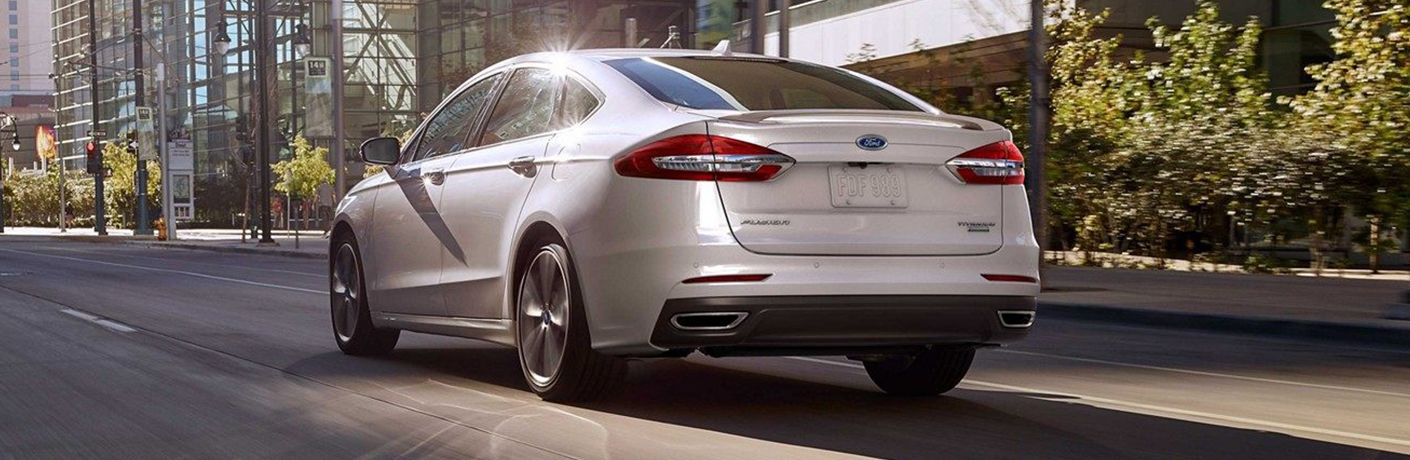 2020 Ford Fusion sedan on city street