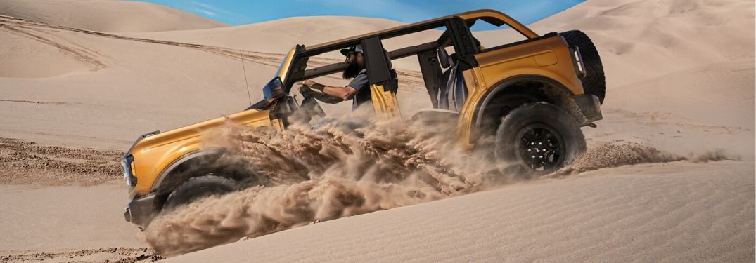 2021 Ford Bronco on sandy dune