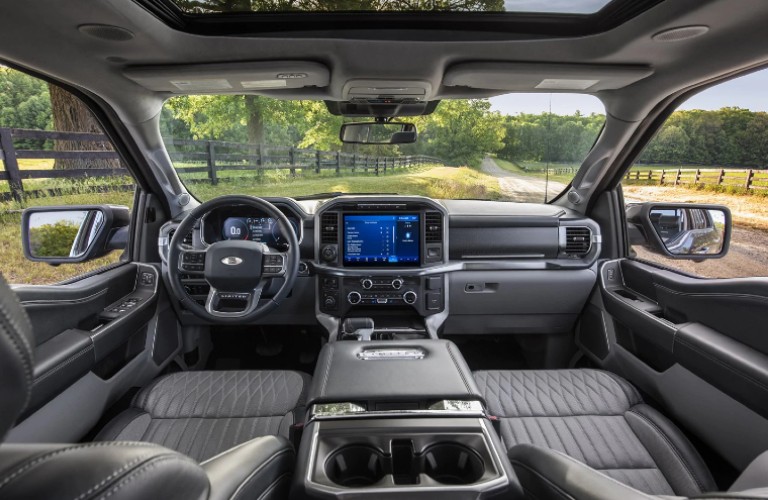 2021 Ford F-150 dashboard and steering wheel