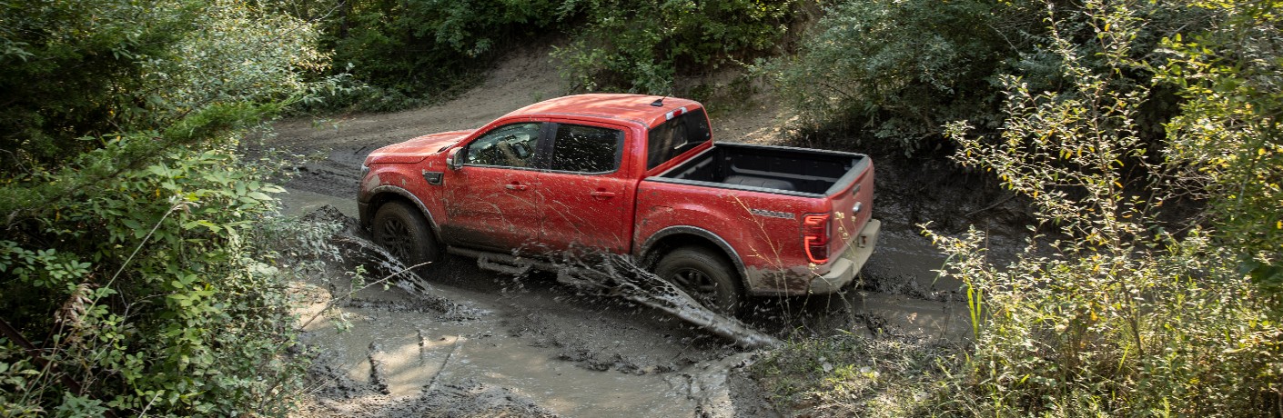 2021 Ford Ranger Tremor driving through thick mud