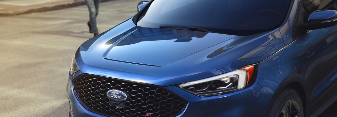 2021 Ford Edge in Atlas Blue exterior color