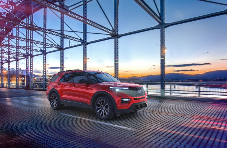 2021 Ford Explorer Enthusiast ST on city bridge