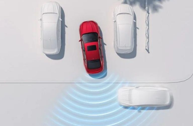 Ford BLIS® with Cross-Traffic alert depiction.