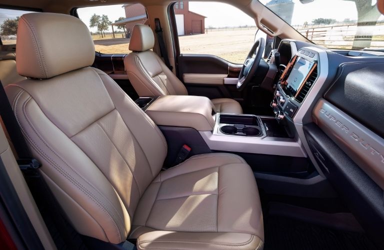 Interior of the 2022 Ford Super Duty Lariat Tremor with Sport Appearance