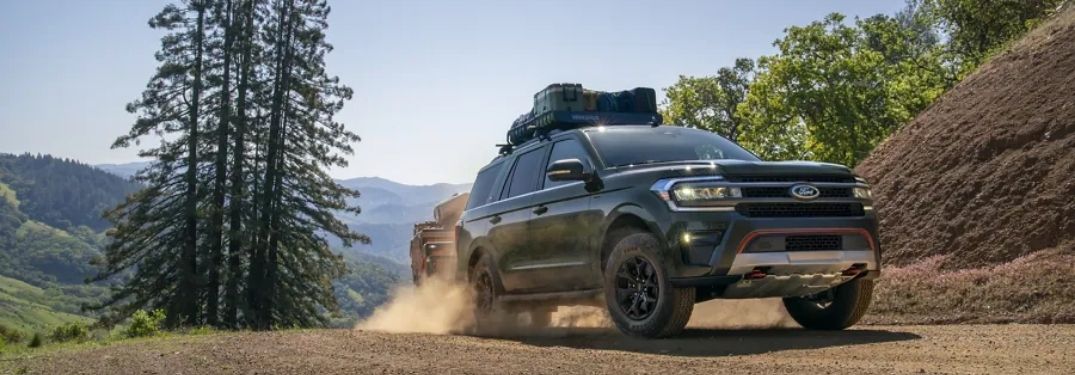 The 2022 Ford Expedition on a rough terrain