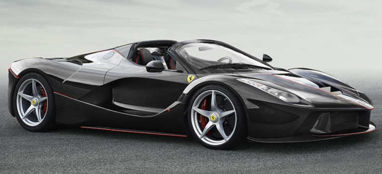 2019 LaFerrari black side view