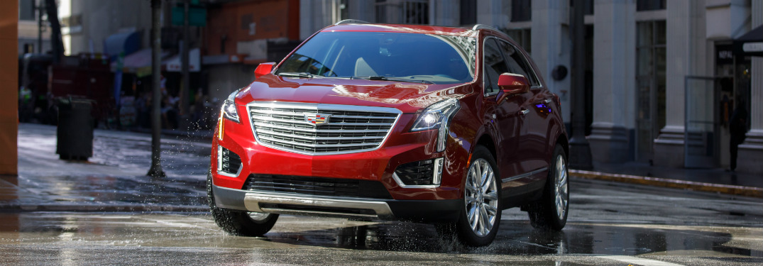 front view of red 2019 cadillac xt5