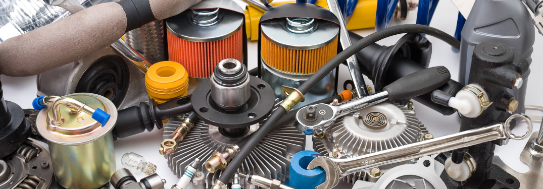 various car parts grouped together