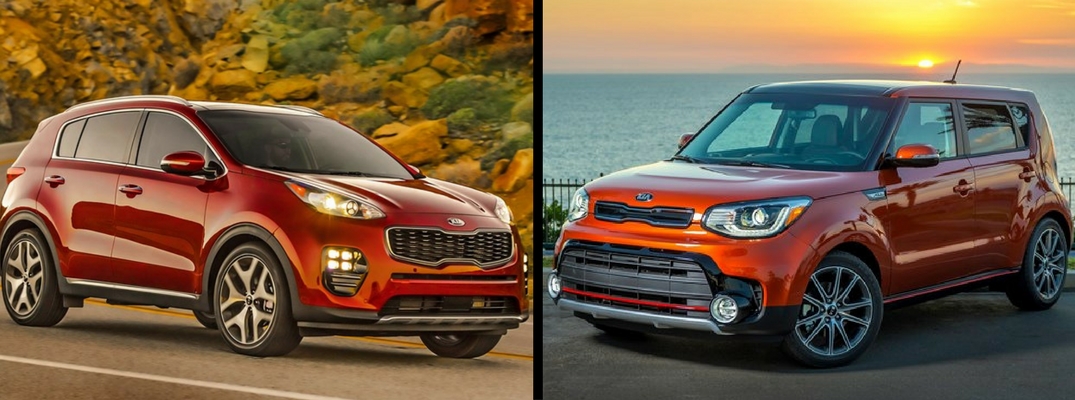 2018 Kia Sportage and Soul in red exteriors