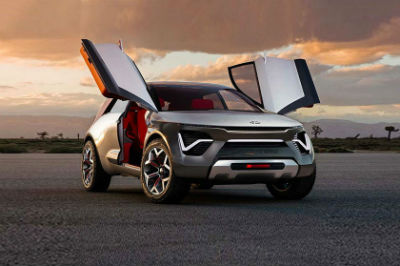 Kia Habaniro front fascia butterfly doors open