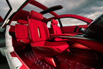 Kia Habaniro open view of red interior
