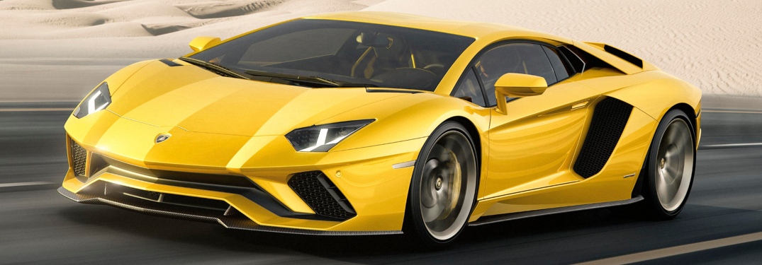Lamborghini Aventador S Coupe yellow front view