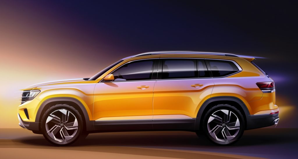 Side view of the 2021 Volkswagen Atlas