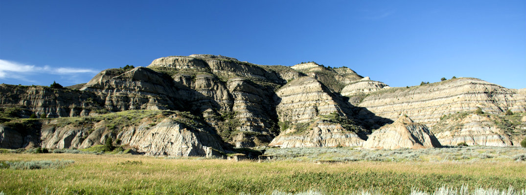 Landscape in Theodore Roosevelt National Park in western North Dakota