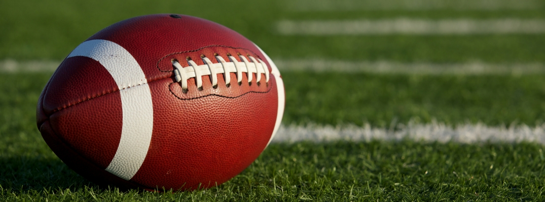 Leather Football on Football Field