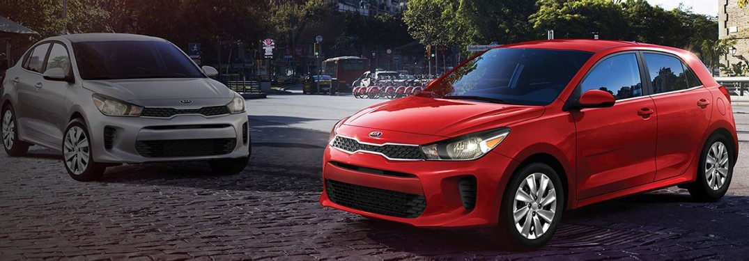 2019 Kia Rio 5-door parked near same model