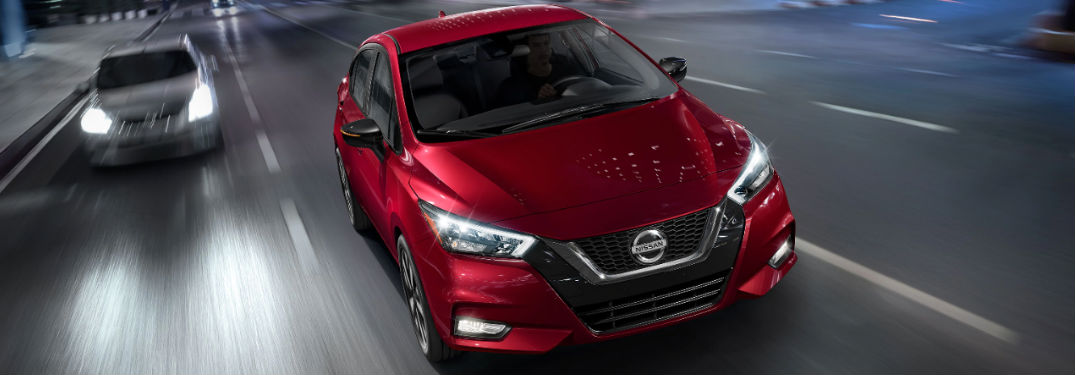 Nissan Versa Sedan driving on a road