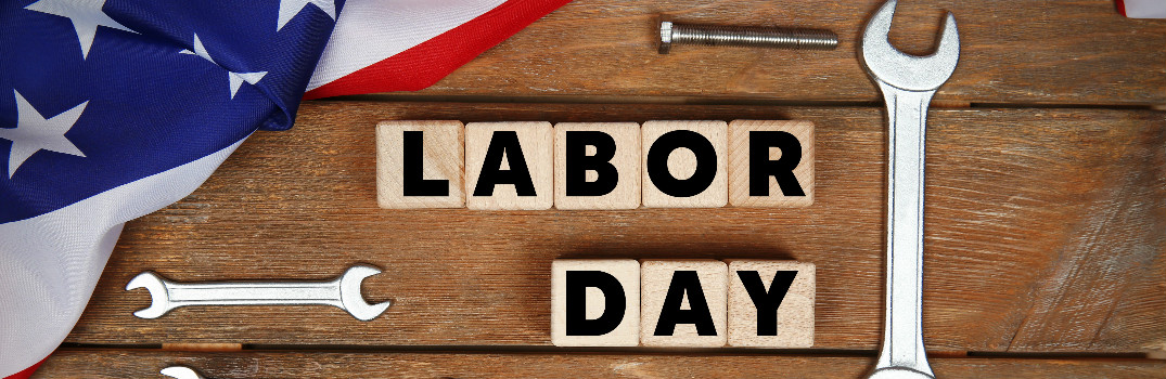Labor Day Title, Wrenches, and an American Flag