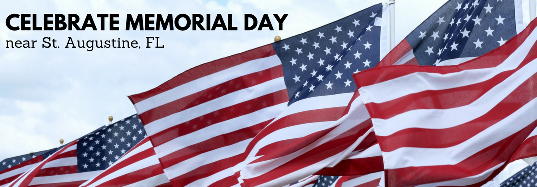 flags on display for memorial day 2018