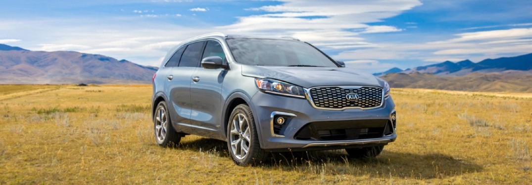 2020 Kia Sorento in field from exterior front passenger side