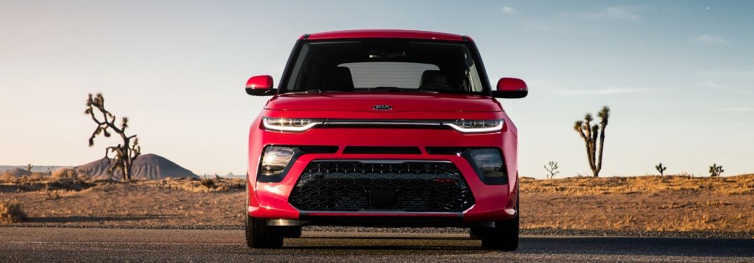 Red 2020 Kia Soul from exterior front