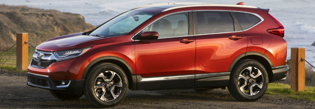 Red 2018 Honda CR-V parked