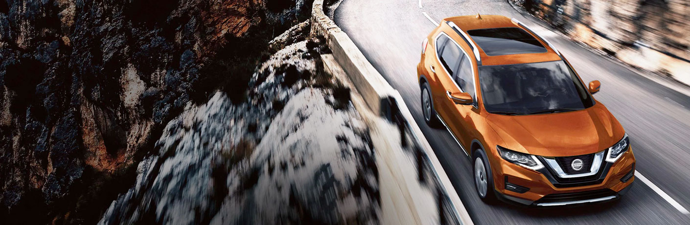 orange nissan rogue top view