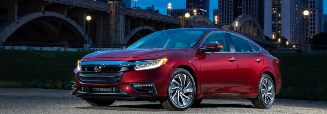 2019 Honda Insight parked on a city street at night
