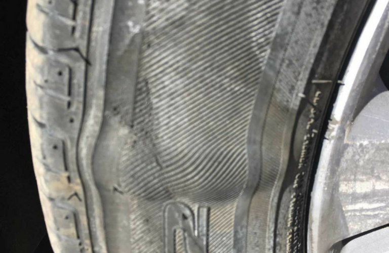 Is it safe to drive on a tire with a bubble? Cowboy Chrysler Dodge Jeep Ram