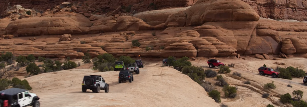 screenshot of Jeeps at Moab 2018 Jeep Safari
