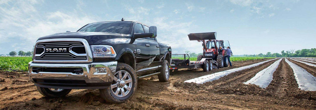 Front exterior view of a black 2018 Ram 2500