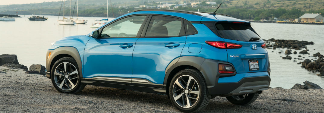 2018 Hyundai Kona parked by water
