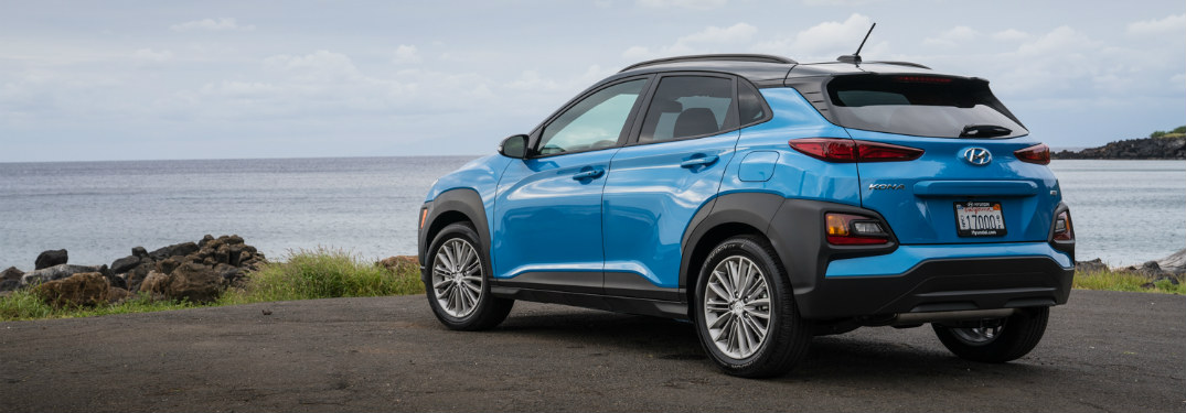 2018 Hyundai Kona parked by water