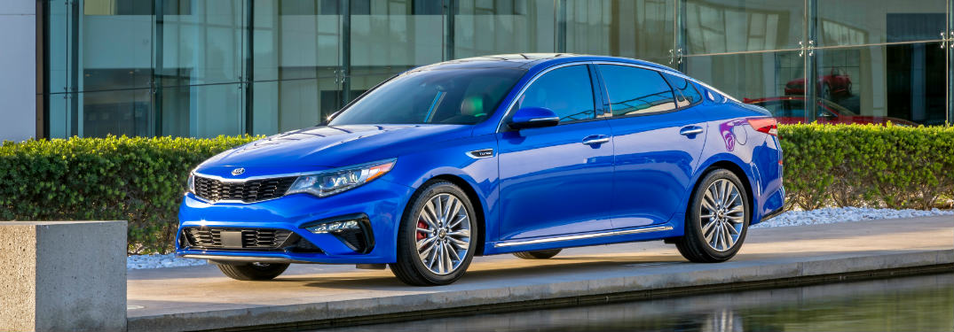 2019 Kia Optima exterior side blue