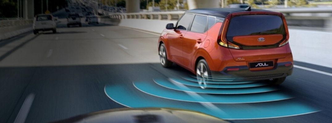 Visual Representation of the Kia Drive Wise Blind-Spot Driver Assistance Features