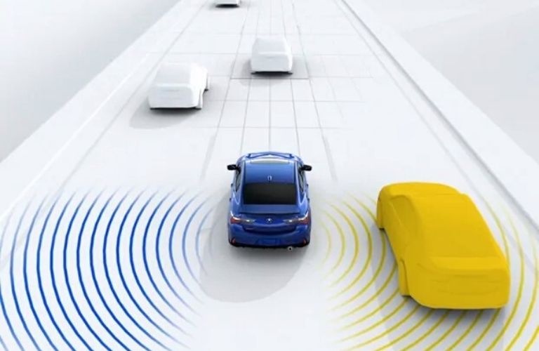 Visual representation of the AcuraWatch™ Blind Spot Information System