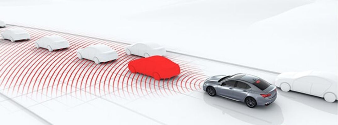 Visual representation of an AcuraWatch™ driver assistance feature