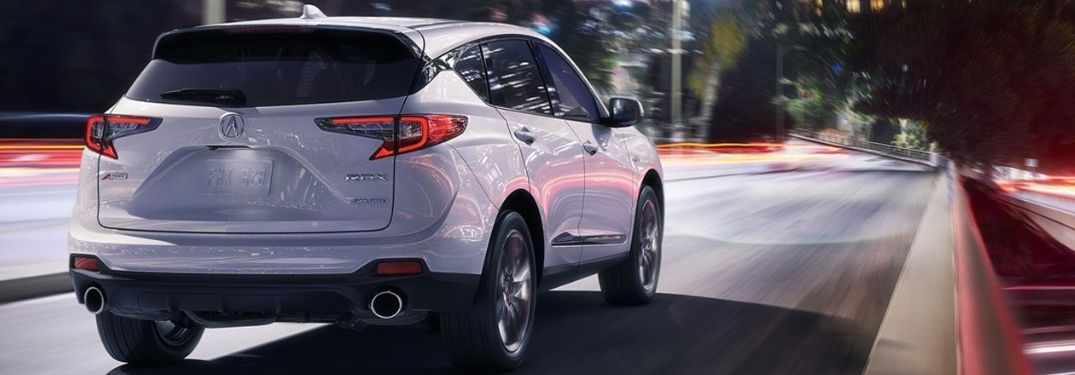2019 Acura RDX driving on road at night