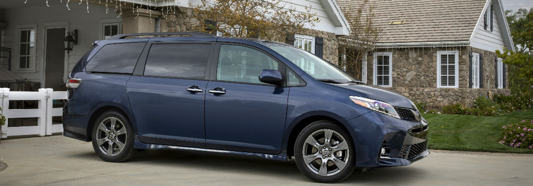 Blue 2018 Toyota Sienna Parked in a Driveway