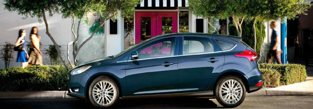2018 Ford Focus parked on road showing side profile