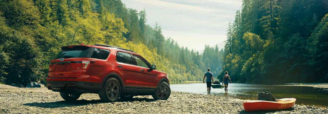 2018 Ford Explorer parked by a river